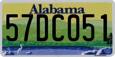 AL license plate 57DC051