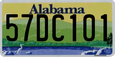 AL license plate 57DC101