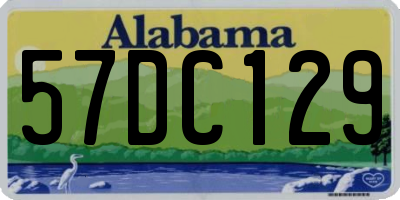 AL license plate 57DC129