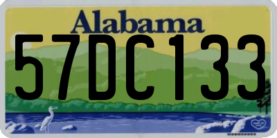AL license plate 57DC133