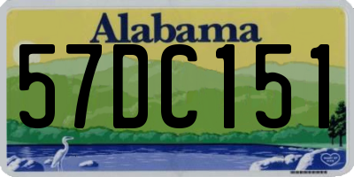 AL license plate 57DC151