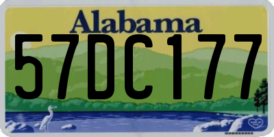 AL license plate 57DC177