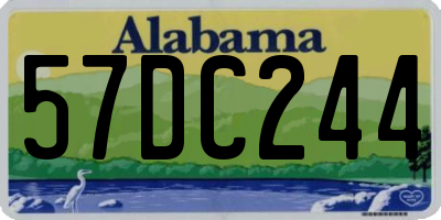 AL license plate 57DC244