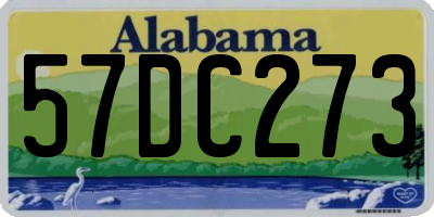 AL license plate 57DC273