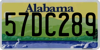 AL license plate 57DC289