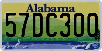 AL license plate 57DC300