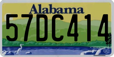 AL license plate 57DC414