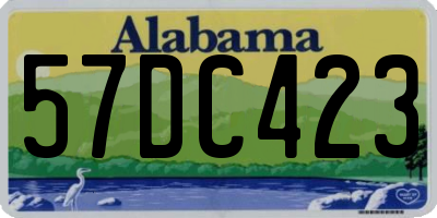 AL license plate 57DC423