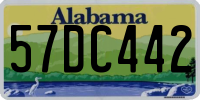 AL license plate 57DC442
