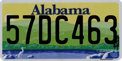 AL license plate 57DC463