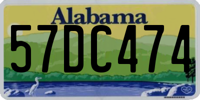 AL license plate 57DC474