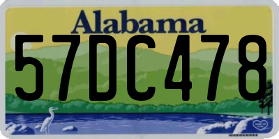 AL license plate 57DC478