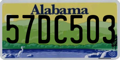 AL license plate 57DC503