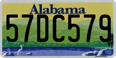 AL license plate 57DC579