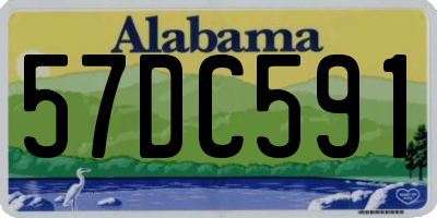AL license plate 57DC591