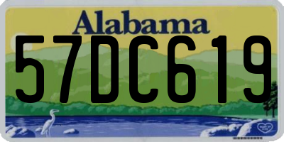 AL license plate 57DC619