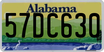 AL license plate 57DC630