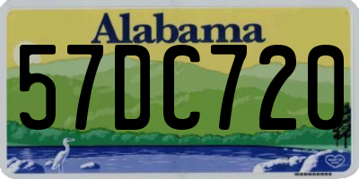 AL license plate 57DC720