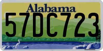 AL license plate 57DC723