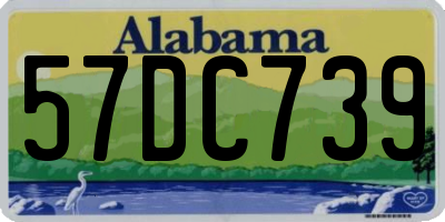AL license plate 57DC739