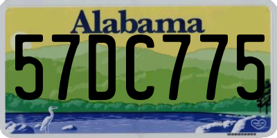AL license plate 57DC775