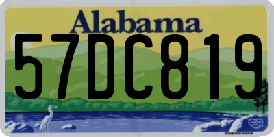 AL license plate 57DC819