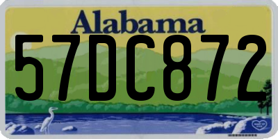 AL license plate 57DC872