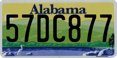 AL license plate 57DC877