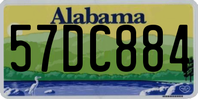 AL license plate 57DC884