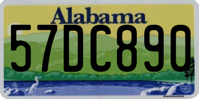 AL license plate 57DC890