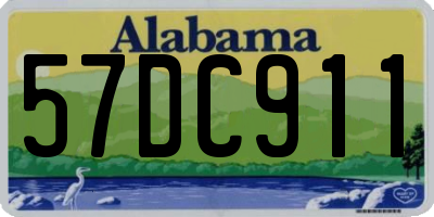 AL license plate 57DC911