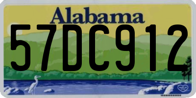 AL license plate 57DC912