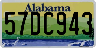 AL license plate 57DC943