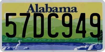 AL license plate 57DC949