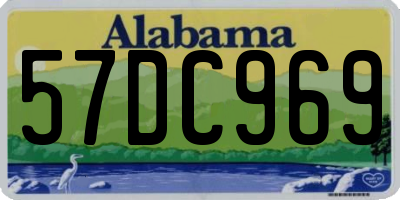 AL license plate 57DC969