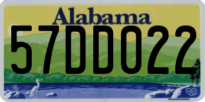 AL license plate 57DD022