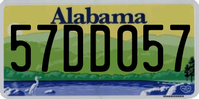 AL license plate 57DD057