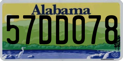 AL license plate 57DD078