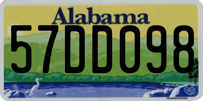 AL license plate 57DD098