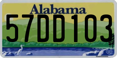 AL license plate 57DD103