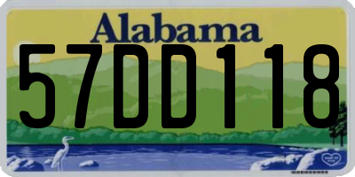 AL license plate 57DD118