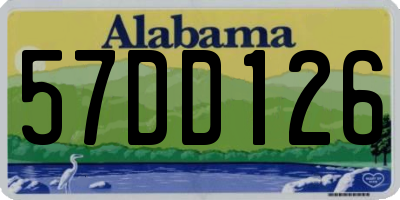 AL license plate 57DD126