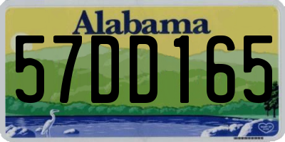 AL license plate 57DD165