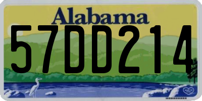 AL license plate 57DD214