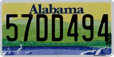 AL license plate 57DD494