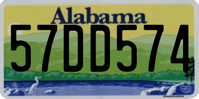 AL license plate 57DD574