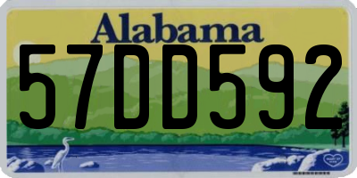 AL license plate 57DD592