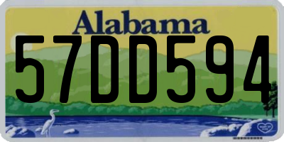 AL license plate 57DD594
