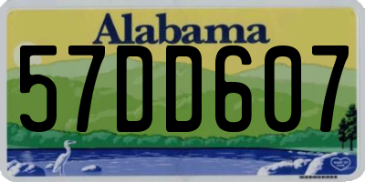 AL license plate 57DD607