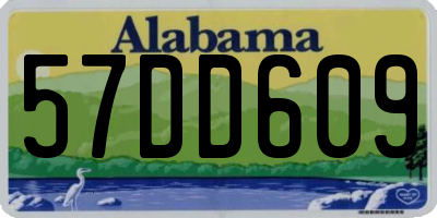 AL license plate 57DD609